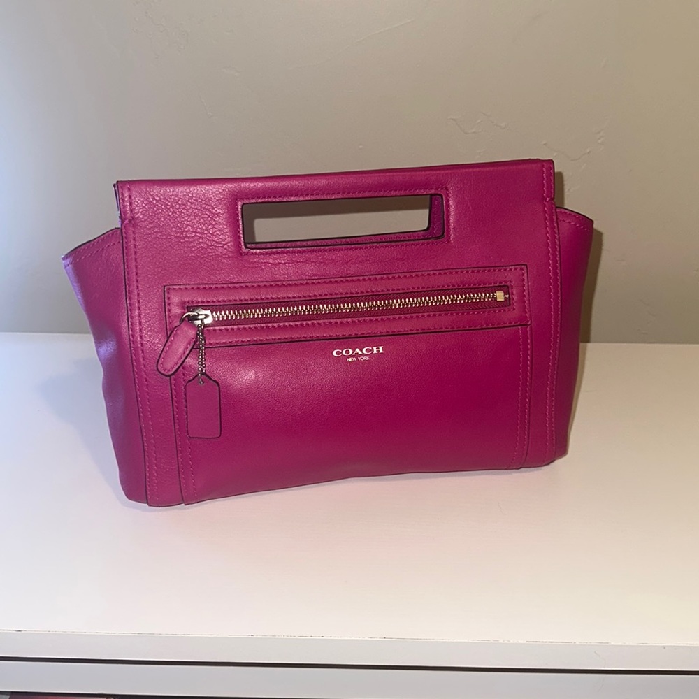 Coach Hot Pink Large Clutch EUC